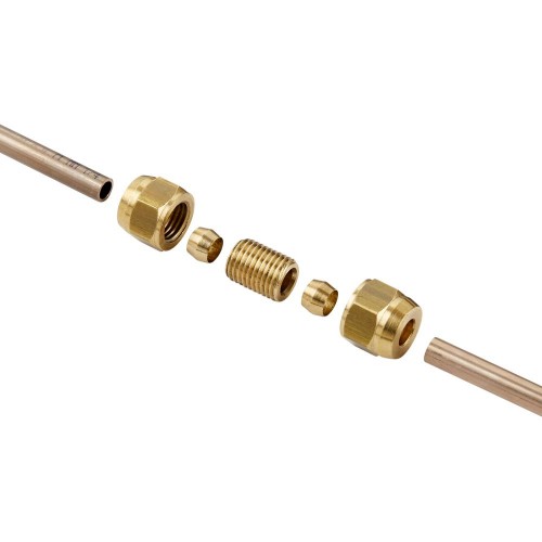 Inline Brass Adaptor for 5/16 Inch Pipe