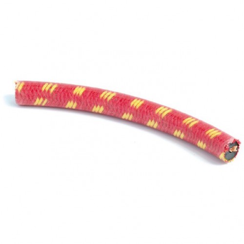 Copper Core HT Lead Cotton Braided - Red/Yellow. Sold per Metre image #1