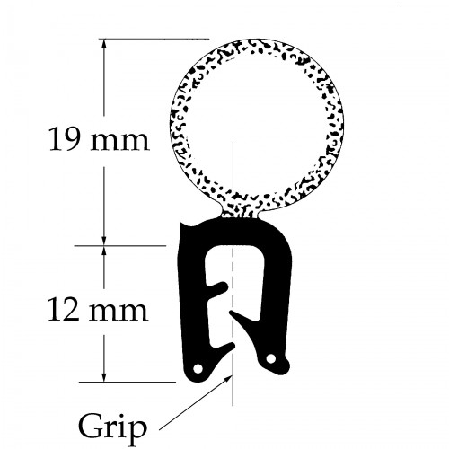 Top Tube Seal. Sold per Metre image #1