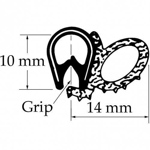 Side Tube Seal. Sold per Metre image #1