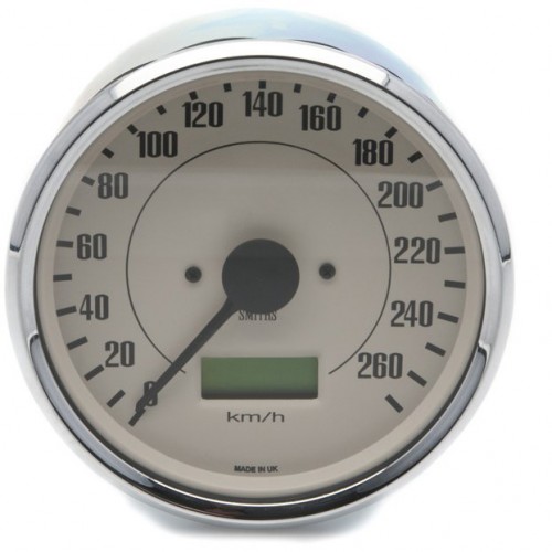 Smiths Classic 100mm Speedometer - 0-260kph - Electronic - Magnolia image #1