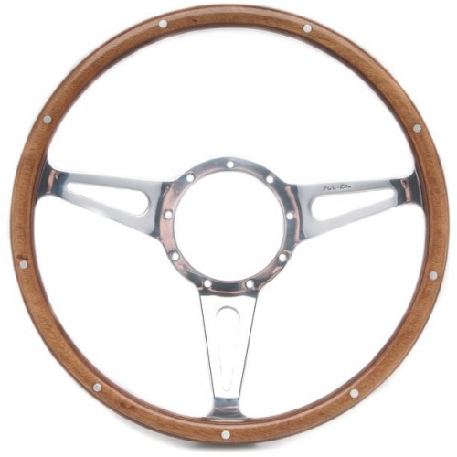 Mota-Lita Wheel 14" Woodrim Steering Wheel (Dished) with Teardrop Slotted Spokes image #1