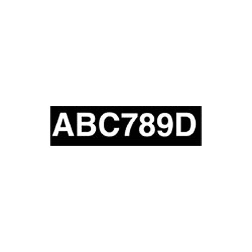 Adhesive Numberplate - Black image #1