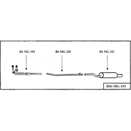 "BELL MGB CHROME SPORTS 
STAINLESS STEEL  EXHAUST SYSTEM

"