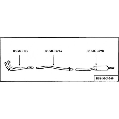 "BELL MGC SINGLE BOX SPORTS 
STAINLESS STEEL  EXHAUST SYSTEM
 
"