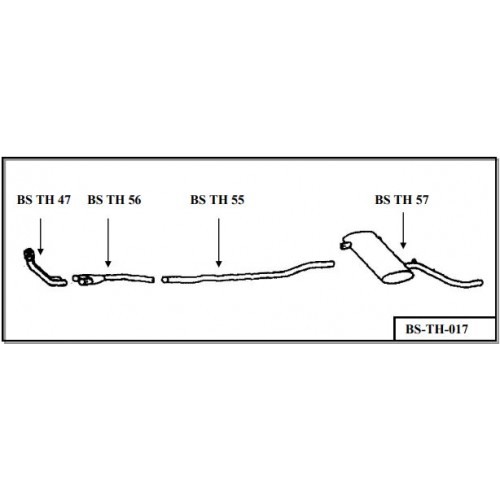 "BELL TR 4A IRS (1966-1967) 
STAINLESS STEEL  EXHAUST SYSTEM
"