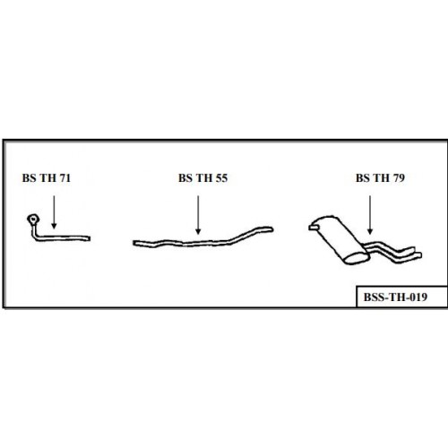 BELL TR250/TR6 CARBURETTOR STAINLESS STEEL  EXHAUST SYSTEM (1967-1975)