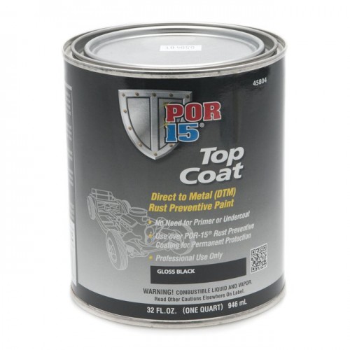 POR-15 Top Coat - Gloss Black - 0.946 litre image #1