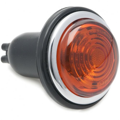 Lucas L488 Type Flasher Lamp - Single Contact, Amber Lens image #1