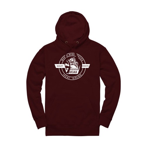 Lucas Lion Pullover Hoodie - Burgundy image #1