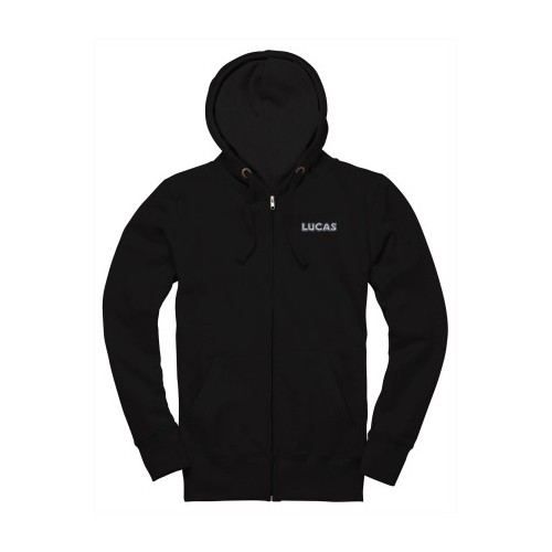 Lucas Text Zip-Up Hoodie - Black image #5