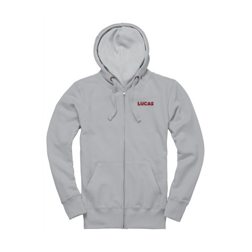 Lucas Text Zip-Up Hoodie - Heather Grey image #1