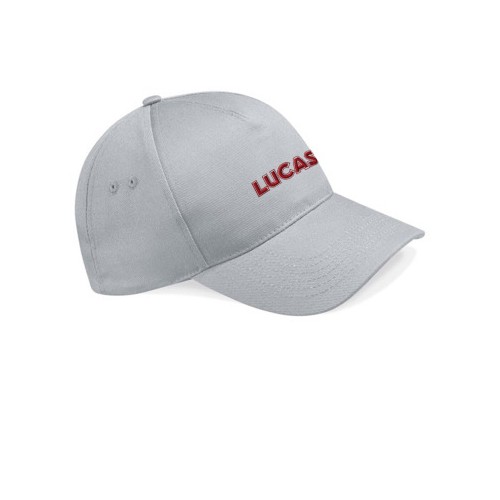 Lucas Text 5 Panel Cap - Light Grey image #1