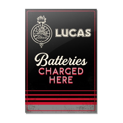 Lucas Logo 8x12" Vintage Metal Sign image #1