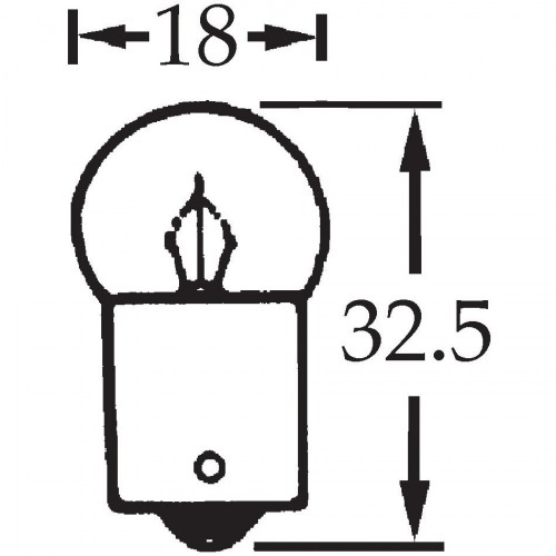 6v 5w Single Contact Bulb BA15s Cap LLB205 image #1