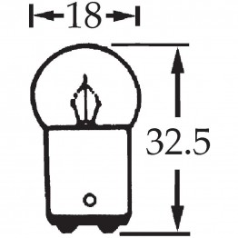 12v 5w Double Contact Bulb BA15d Cap LLB209