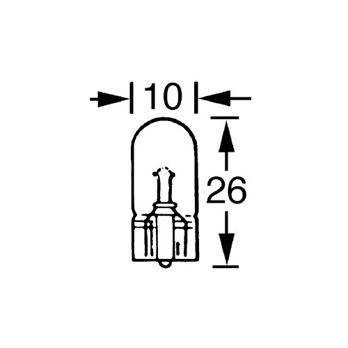 Capless Bulb 6v 3w (W2.1x9.5d) LLB500 image #1