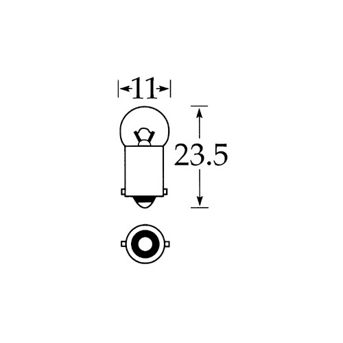 6v 3w Single Contact Bulb BA9s Cap LLB641 image #1