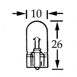 Capless Bulb 12v 2w (W2.1x9.5d) LLB297