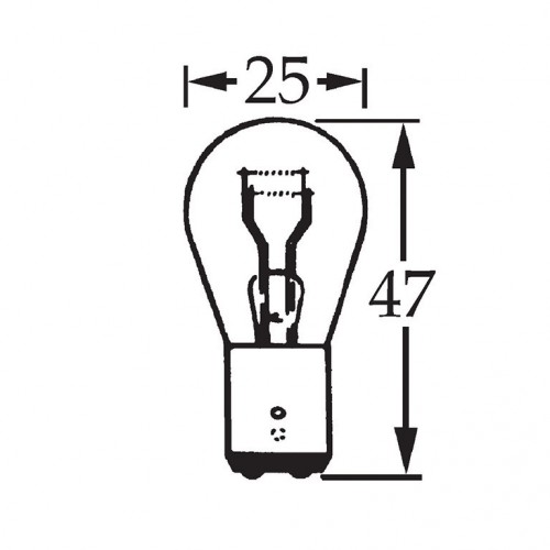 12v 21/5w Offset Pin Double Contact Bulb BA15d Cap image #1